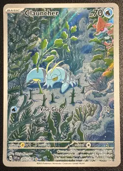 Clauncher 205/198 Scarlet & Violet Base Illustration Rare Full Art Pokemon - Image 1