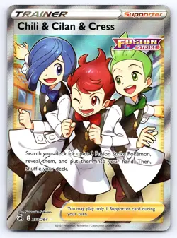 Chili & Cilan & Cress 258/264 Ultra Rare Fusion Strike Holo Near Mint - Image 1