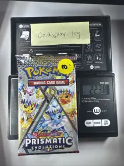 22.38g Prismatic Evolutions Pokemon Booster Pack New Sealed - Image 1