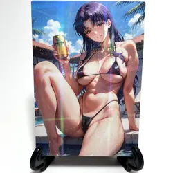 Neon Genesis Evangelion Misato Katsuragi Anime Waifu Girl Goddess Story Art Card - Image 1