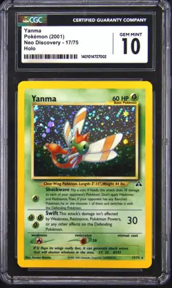2001 POKEMON NEO DISCOVERY YANMA CGC 10 - Image 1