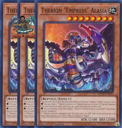 Yugioh! 3x Therion "Empress" Alasia MP23-EN119 Common 1st Ed NM - Image 1