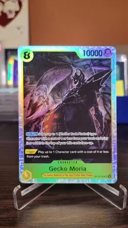 Bandai Gecko Moria OP14-104 Character Holo Card 10000 Power 8 Cost One Piece - Image 1