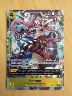 Perona (Alt Art) OP14-111 English - THE AZURE SEA'S SEVEN - One Piece Alternate - Image 1