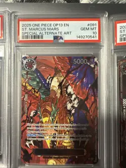 Lot (5) PSA 10 Five Elders Demon God Pack One Piece Sequential PSA 10 - 9 Set - Image 5