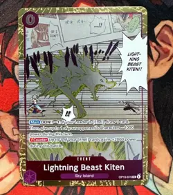 One Piece English - Lightning Beast Kiten - OP15-076 Dash Pack Promo - UC - NM - Image 1
