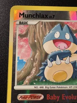 Munchlax 68/100 D&P Majestic Dawn Pokemon Card Reverse Holo Foil Rare MP - Image 3