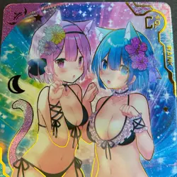 Maiden Party Series #5 - CP Card - Goddess Story - CP-007 - Rem Ram Bikini OOP - Image 2