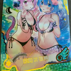 Maiden Party Series #5 - CP Card - Goddess Story - CP-007 - Rem Ram Bikini OOP - Image 3