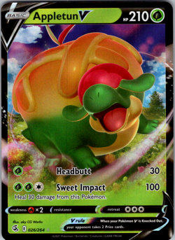 Appletun V - 026/264 - Pokemon Fusion Strike Sword & Shield Ultra Rare Card NM - Image 1