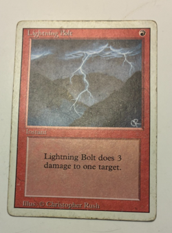 MTG Revised Lightning Bolt MP - Image 1