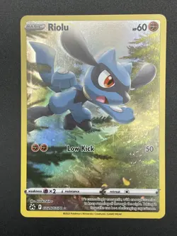 Riolu GG26/GG70 Crown Zenith Galarian Gallery Full Art Holo Pokemon Card - Image 2