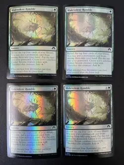 MTG- Malevolent Rumble x4 - MH3 - All FOIL - Image 1