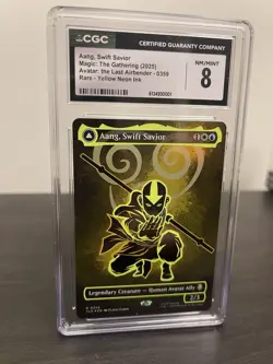 Aang, Swift Savior (Neon Ink Foil) Avatar: The Last Airbender Foil CGC 8 - Image 2