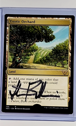 MTG Magic the Gathering AP Artist Proof NEC Auto Autograph #168 Exotic Orchard - Image 1