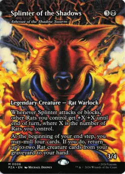 Splinter of the Shadows - Ashcoat of the Shadow Swarm (Borderless) 6 PZA TMNT NM - Image 1