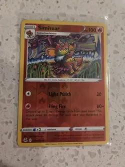 Pokemon TCG Simisear Fusion Strike 038/264 Reverse Holo NM +🎁 - Image 1