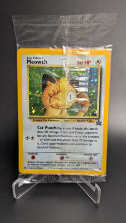 Meowth - WOTC Black Star GB Promo #10 Pokemon TCG - Sealed Swirl - Small Crease - Image 1