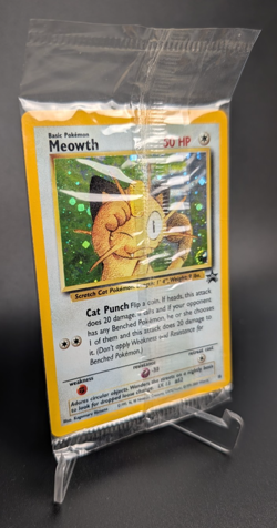 Meowth - WOTC Black Star GB Promo #10 Pokemon TCG - Sealed Swirl - Small Crease - Image 2