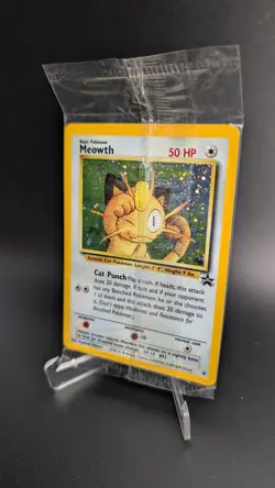 Meowth - WOTC Black Star GB Promo #10 Pokemon TCG - Sealed Swirl - Small Crease - Image 3