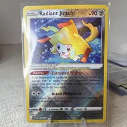 Pokemon Radiant Jirachi 120/195 Radiant Rare Holo Silver Tempest 90HP - Image 1