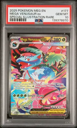 2025 POKEMON MEG EN-MEGA EVOLUTION #177 MEGA VENUSAUR EX PSA 10 - Image 1