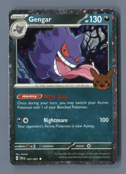Gengar (Cosmos Holo) 057/091 Holo Trick or Trade BOOster 2024 Pokemon MP - Image 1