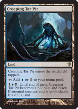 Creeping Tar Pit - Medium Play MTG Worldwake - Image 1