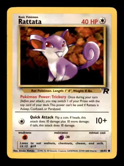 Rattata 66/82 Pokemon Team Rocket Common - Image 1