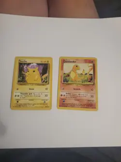 - Pokemon TCG1 Pikachu Base Set 58/102 & 1 Charmander #46/102 Regular Common - Image 1