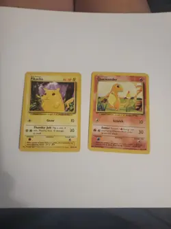 - Pokemon TCG1 Pikachu Base Set 58/102 & 1 Charmander #46/102 Regular Common - Image 2