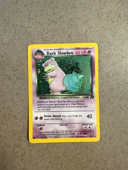 💥 Dark Slowbro 12/82 Holo Foil Rare WOTC Pokemon Vintage Team Rocket Set 2000 - Image 1