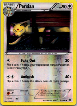 Pokemon TCG Persian Ancient Origins 62/98 Reverse Holo Common VLP - Image 1