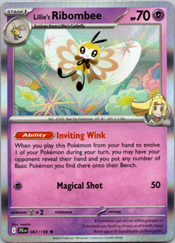 Lillie’s Ribombee Holo Rare 067/159 - Pokemon TCG - Journey Together - NM! - Image 1