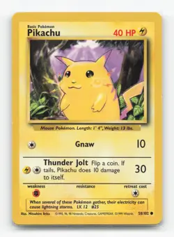 Pokemon TCG - Pikachu 87/130 Moderately Played Common Base Set 2 - Image 1