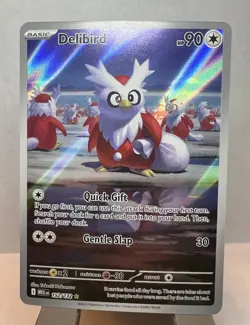 Pokemon Mega Evolution Illustration Full Art Holo Delibird 152/1322025 Rare - Image 2