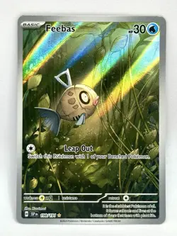 Pokemon TCG Feebas 198/191 Illustration Rare Full Art Holo Surging Sparks NM/M - Image 1