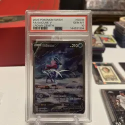 Pokemon TCG Suicune v Ultra Rare Crown Zenith: Galarian Gallery GG38/GG70 PSA 10 - Image 1