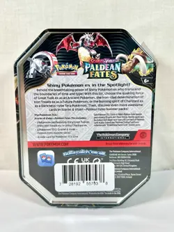 Pokemon Scarlet Violet Paldean Fates Shiny Charizard EX Tin Factory Sealed Read - Image 2