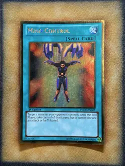 Yugioh Mind Control PGLD-EN037 Gold Rare 1st Ed LP - Image 1