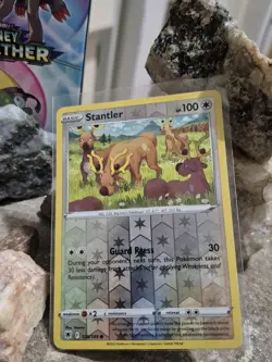 pokemon Cards Stantler Holo 1pcs+1pcs Sleeve 2022 #125/189 - Image 1