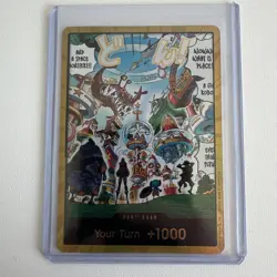 One Piece OP14 EB04 Gold DON!! Card (Egghead) (Gold) The Azure Sea's Seven Foil - Image 1