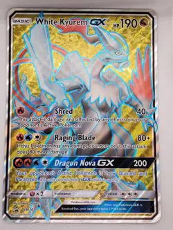 White Kyurem GX SM141 Jumbo Card Promo Full Art Holo Pokemon TCG English - Image 5
