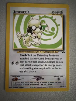 Smeargle - 30/75 Non Holo Rare - Neo Discovery Pokemon Card NM - Image 1