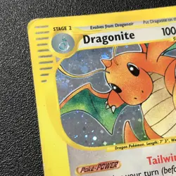 Pokemon 2002 TCG Dragonite Expedition Base Set Holo Card 9/165 Rare MP - Image 3