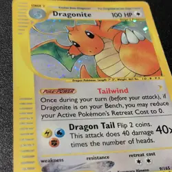 Pokemon 2002 TCG Dragonite Expedition Base Set Holo Card 9/165 Rare MP - Image 5