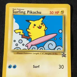 Pokemon 2001 Surfing Pikachu Black Star WOTC Promo Card 28 MP - Image 3