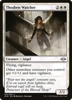 Thraben Watcher 34 MH2 Foil Angel Vigilance White Flying 2021 MTG Deharme EN - Image 1