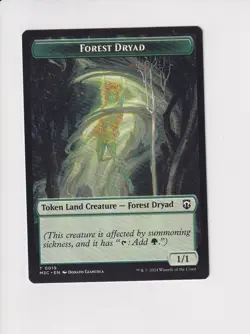 MAGIC COMMANDER MODERN HORIZONS 3 DOUBLE TOKEN FOREST DRYAD / VIVIEN REID (X) - Image 1
