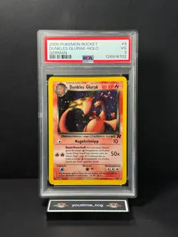 2000 Pokemon Rocket German Dunkles Glurak-Holo #4 PSA 3 POP 2 - Image 1